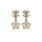 CC Logo Star Earrings Gold-Tone Metal Gold-Tone Metal