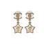 CC Logo Star Earrings Gold-Tone Metal Gold-Tone Metal