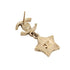 CC Logo Star Earrings Gold-Tone Metal Gold-Tone Metal