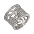 Camellia One Band Ring 18K White Gold and Diamond