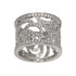 Camellia One Band Ring 18K White Gold and Diamond