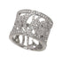 Camellia One Band Ring 18K White Gold and Diamond