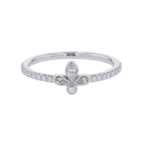 Band Ring Platinum with Diamond