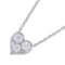 Sentimental Heart Pendant Necklace Platinum Mini with Diamond
