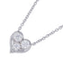 Sentimental Heart Pendant Necklace Platinum Mini with Diamond