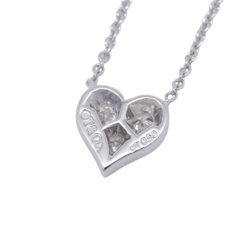 Sentimental Heart Pendant Necklace Platinum Mini with Diamond