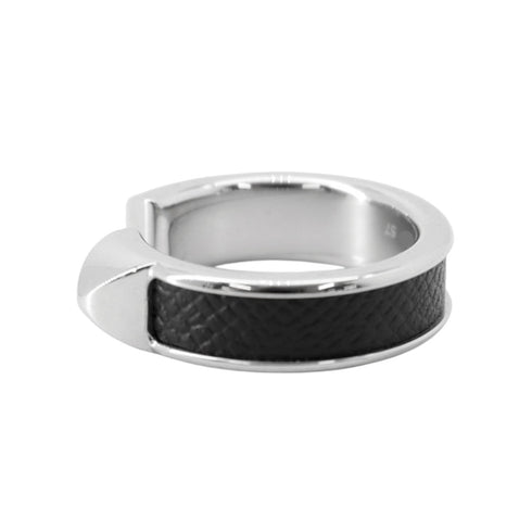 Band Ring Metal Black Size 57