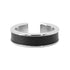 Band Ring Metal Black Size 57