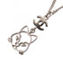CC Logo Pendant Necklace Silver-Tone Metal