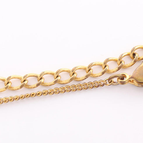 Pendant Necklace Gold and Rhinestone