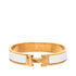 Click H Bracelet Gold and White Plated