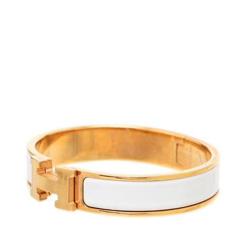 Click H Bracelet Gold and White Plated