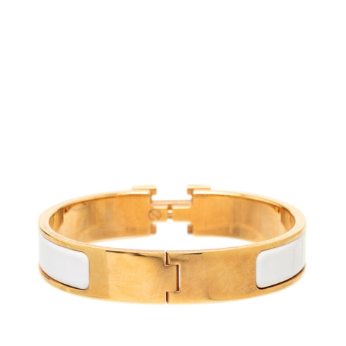 Click H Bracelet Gold and White Plated