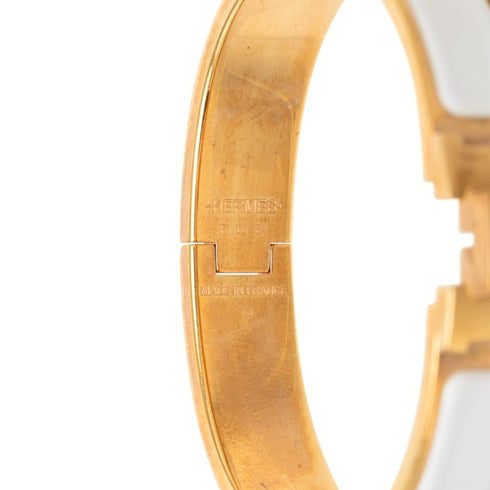 Click H Bracelet Gold and White Plated
