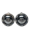 CC Logo Round Clip-On Earrings Silver-Tone Metal Silver-Tone Metal