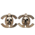 CC Logo Clip-On Earrings Silver-Tone Metal Silver-Tone Metal