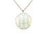 CC Logo Pendant Necklace Gold-Tone Metal