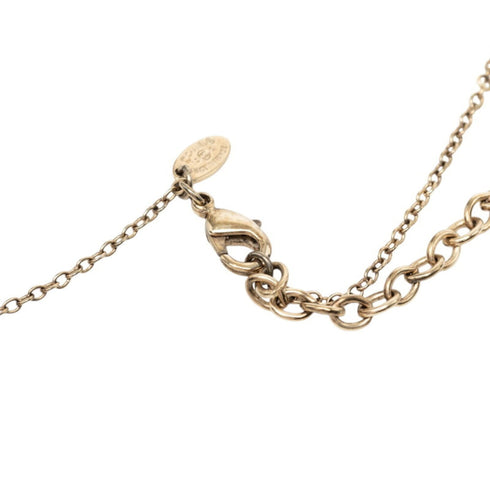 CC Logo Pendant Necklace Gold-Tone Metal