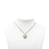CC Logo Chain Heart Pendant Necklace Silver-Tone Metal