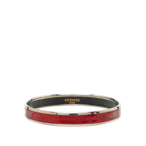 Email PM Caleche Bracelet Metal Bordeaux Red Silver Wine
