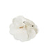 Camellia Brooch Metal White Fabric