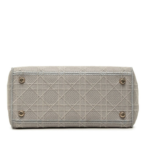 Lady D-Lite Bag Cannage Embroidered Canvas Medium