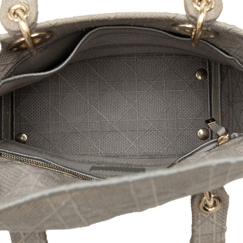 Lady D-Lite Bag Cannage Embroidered Canvas Medium