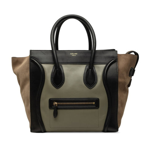 Tricolor Luggage Bag Leather Mini