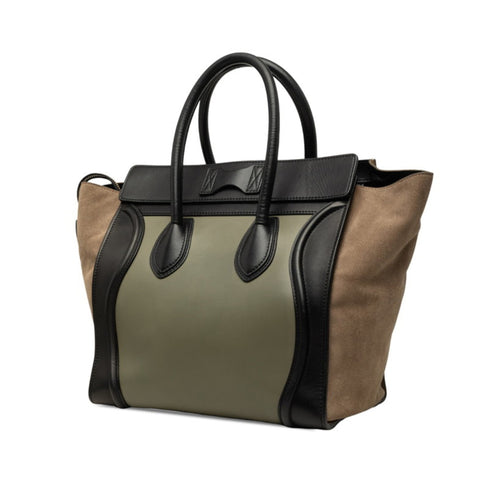 Tricolor Luggage Bag Leather Mini