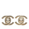 CC Logo Clip-On Earrings Silver-Tone Metal Silver-Tone Metal