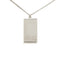 Damier Pendant Necklace Metal Silver