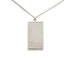 Damier Pendant Necklace Metal Silver