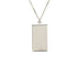 Damier Pendant Necklace Metal Silver