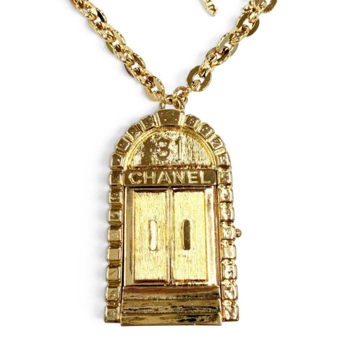 CC Logo Pendant Necklace Metal