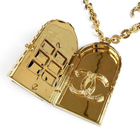 CC Logo Pendant Necklace Metal