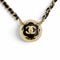 CC Logo Chain Pendant Necklace Gold-Tone Metal