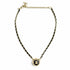 CC Logo Chain Pendant Necklace Gold-Tone Metal