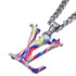 Pendant Necklace Metal Multicolor and Silver