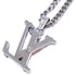 Pendant Necklace Metal Multicolor and Silver