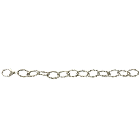 Vintage Oval Link Twist Bracelet Sterling Silver