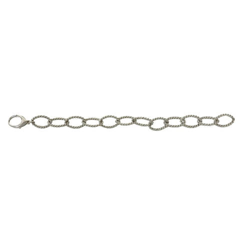Vintage Oval Link Twist Bracelet Sterling Silver