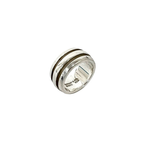 Vintage Double Band Ring Sterling Silver