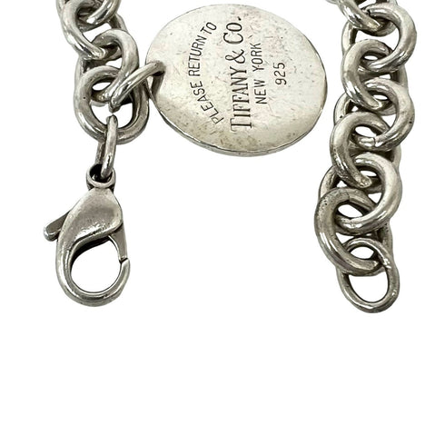 Vintage Round Tag Bracelet Sterling Silver