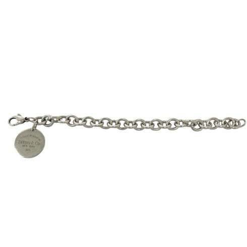 Vintage Round Tag Bracelet Sterling Silver