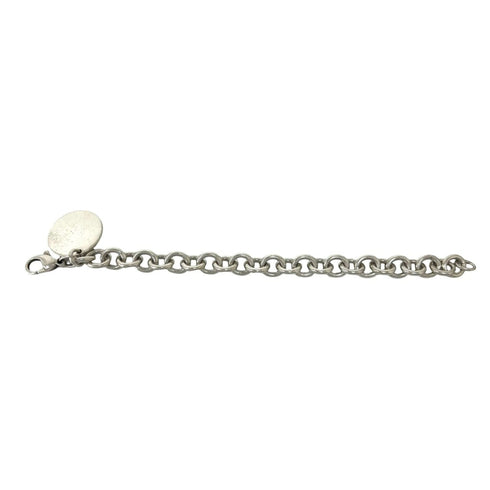 Vintage Round Tag Bracelet Sterling Silver