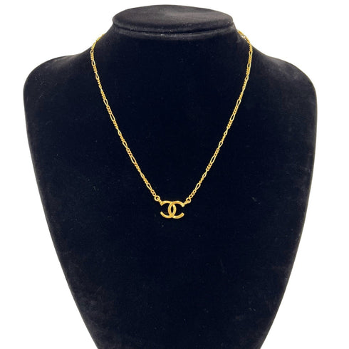 CC Logo Pendant Necklace Metal