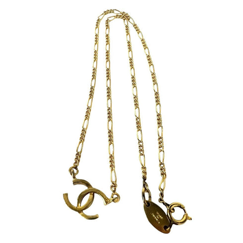 CC Logo Pendant Necklace Metal