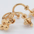 Monogram Clip Earrings Gold Metal Gold-Tone Metal