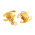 CC Logo Turnlock Clip-On Earrings Metal Gold-Tone Metal