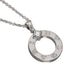 Double Diamond Pendant Necklace 18K White Gold